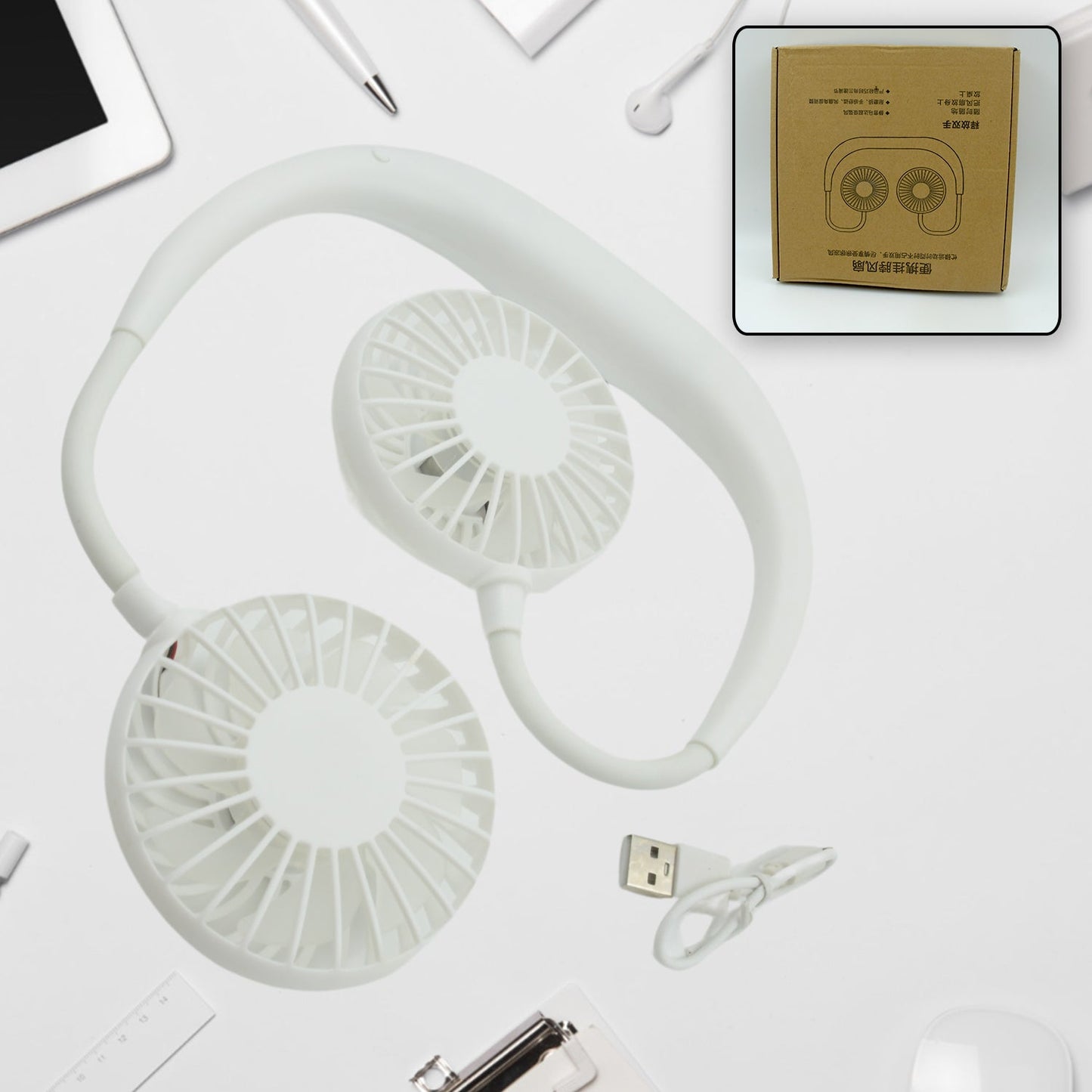 Mini Neckband Fan – Your On-The-Go Personal Cooling Solution