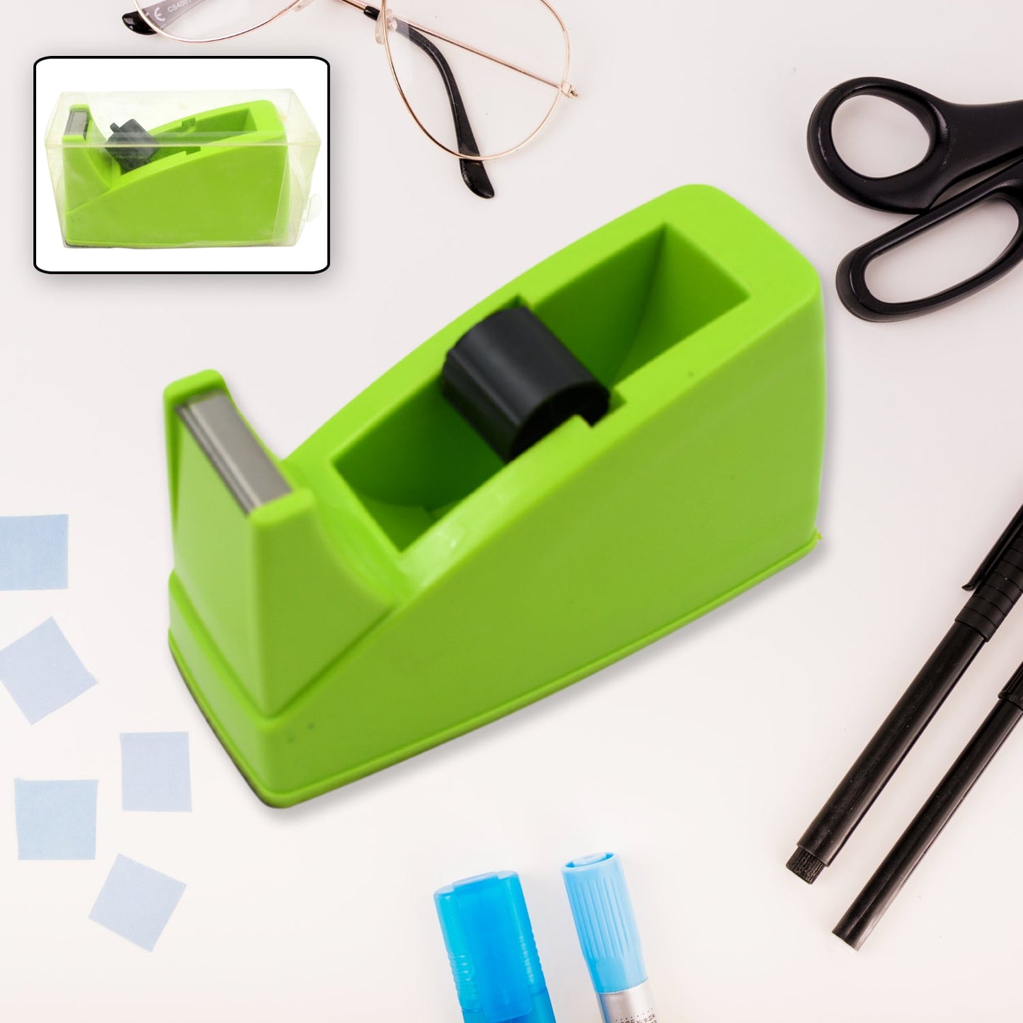 Plastic Tape Dispenser Cutter for Home Office use, Tape Dispenser for Stationary, Tape Cutter Packaging Tape School Supplies (1 pc / 515 Gm)