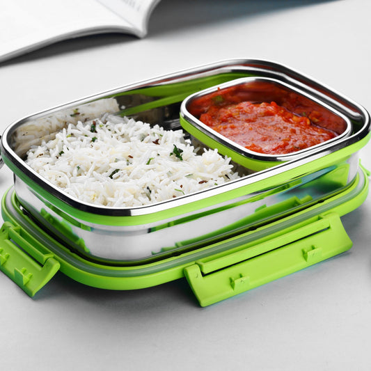 Stainless steel lunch box for office and school use