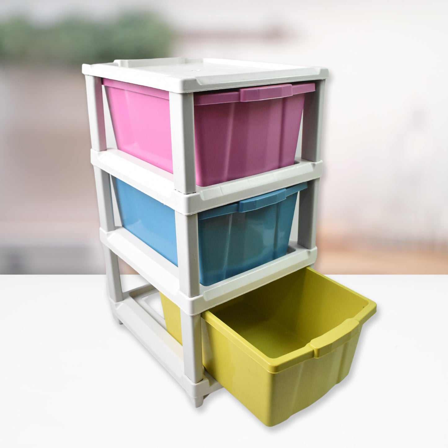 3 Layer Plastic Drawer Storage Organizer (1 Pc)