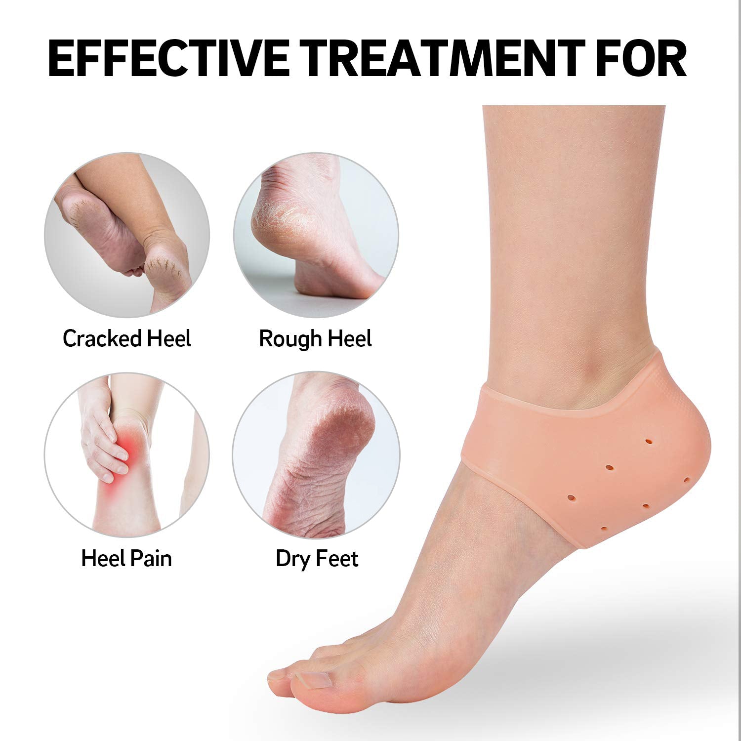 Silicon heel socks