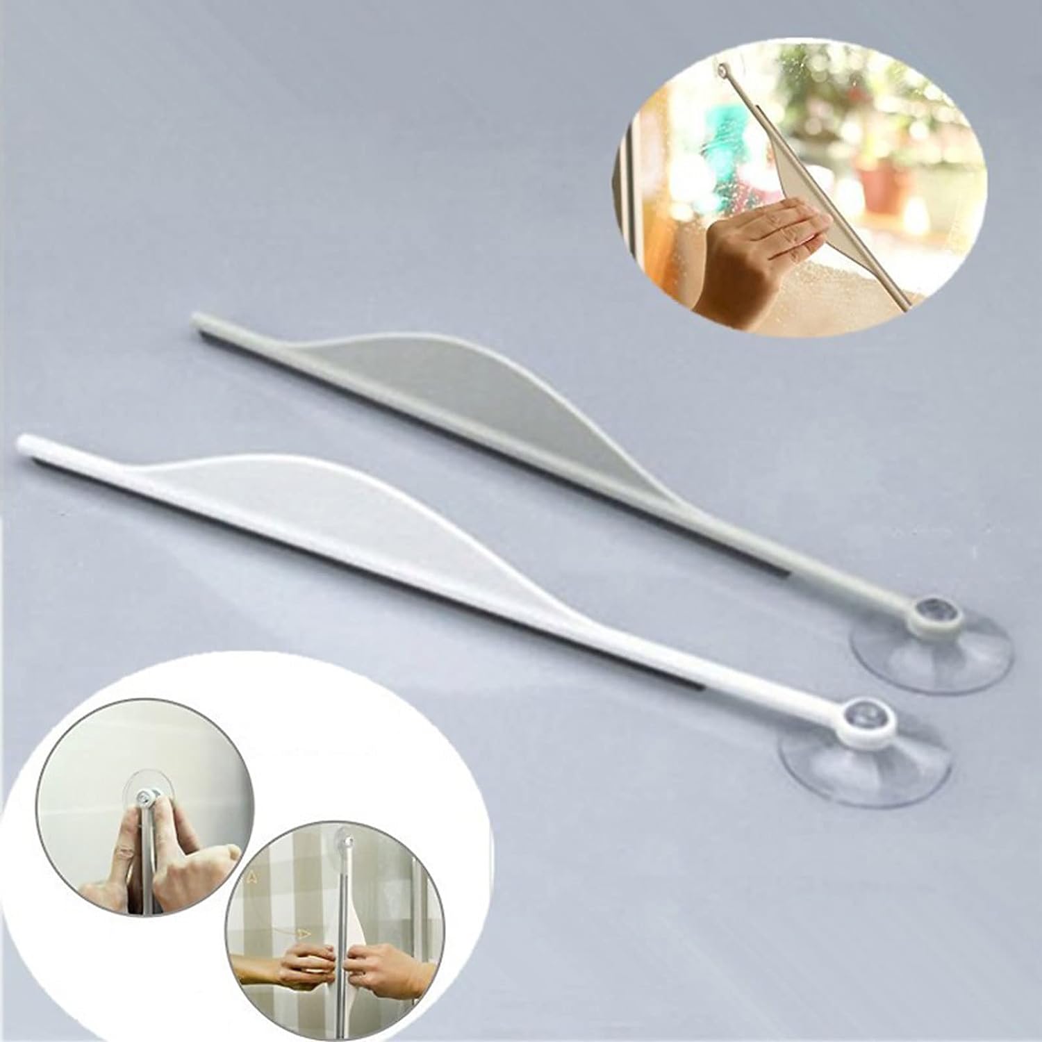 Squeegee for bathroom use with ergonomic handle