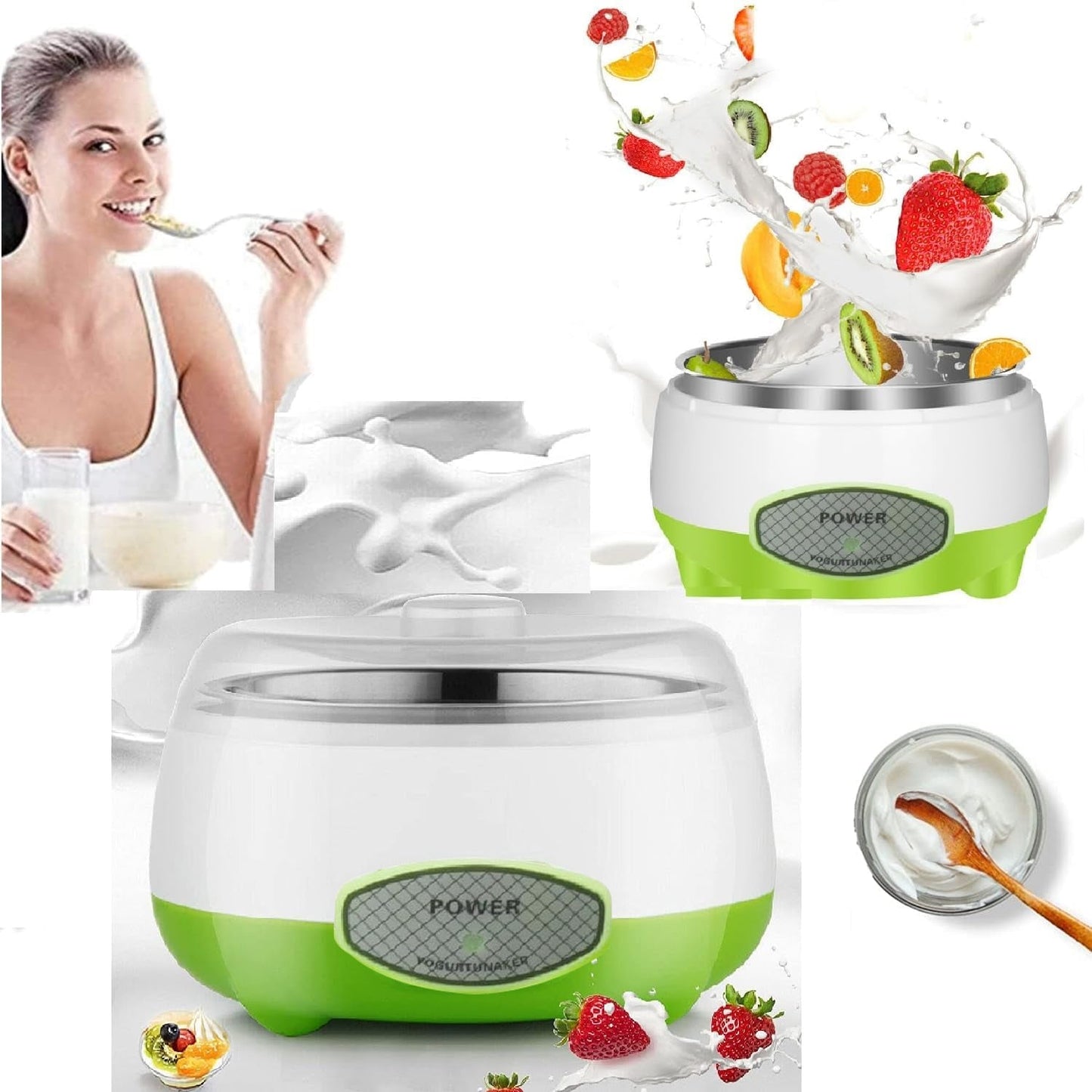 Yogurt Maker Machine, Plastic Container Electric Yogurt Maker