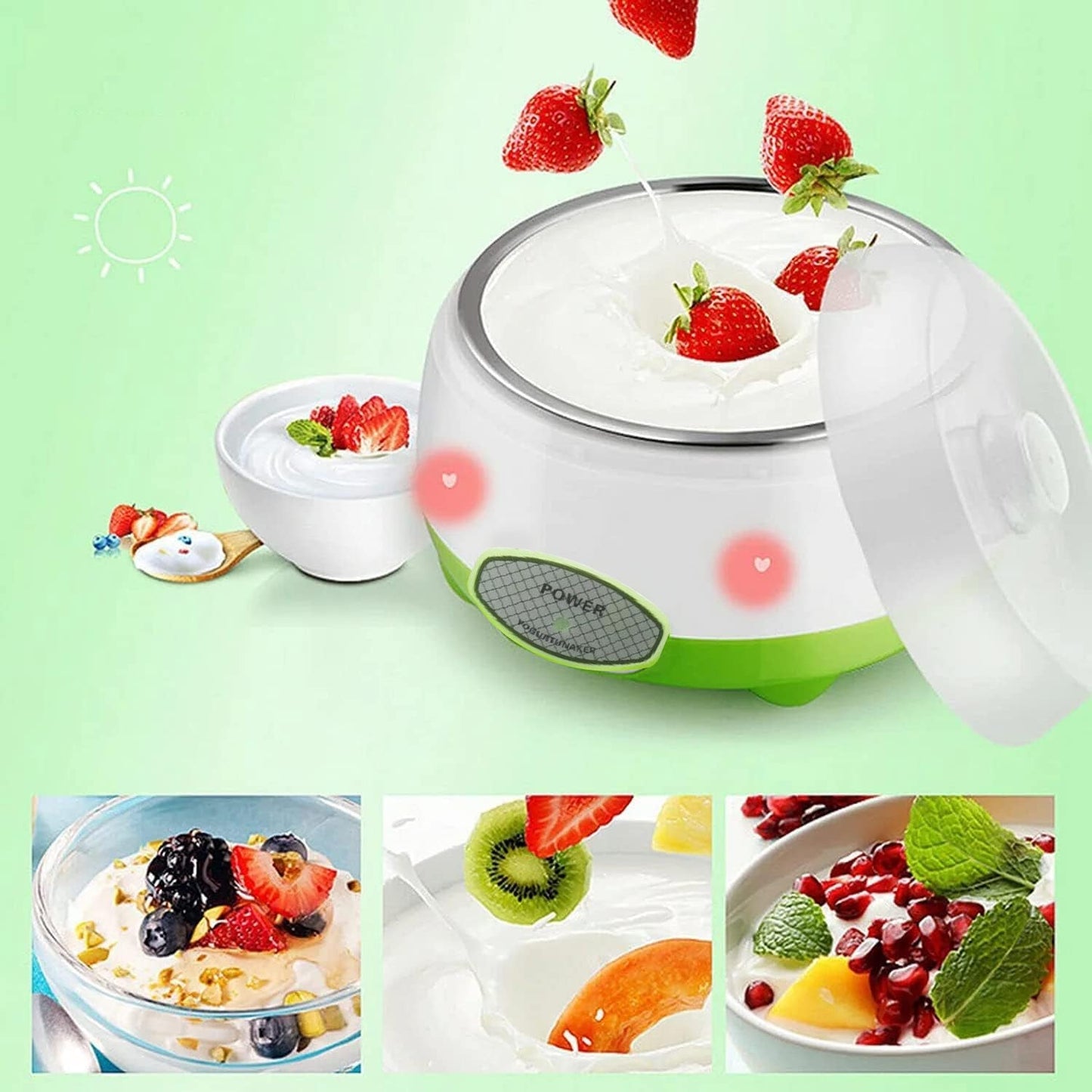 Yogurt Maker Machine, Plastic Container Electric Yogurt Maker