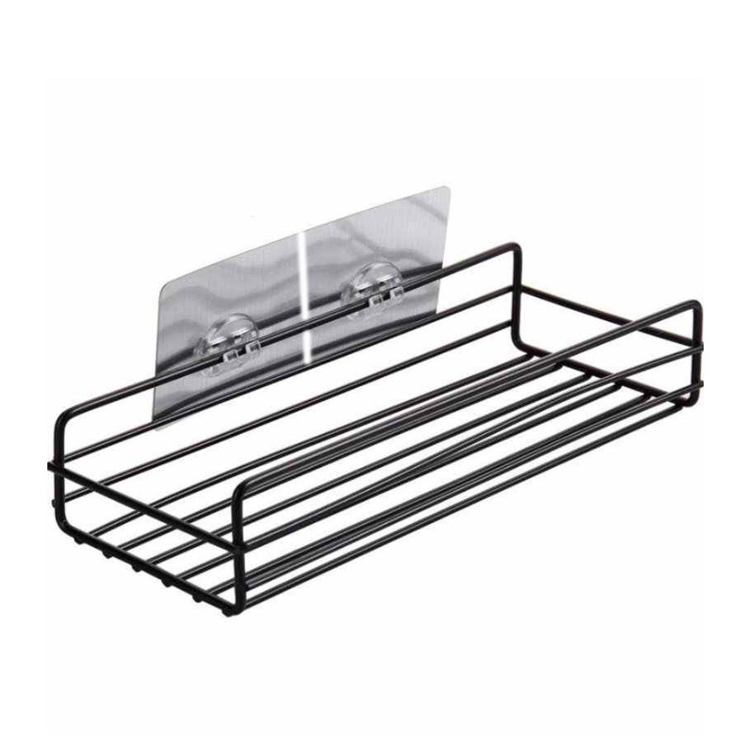 Metal bathroom rack with wall mount