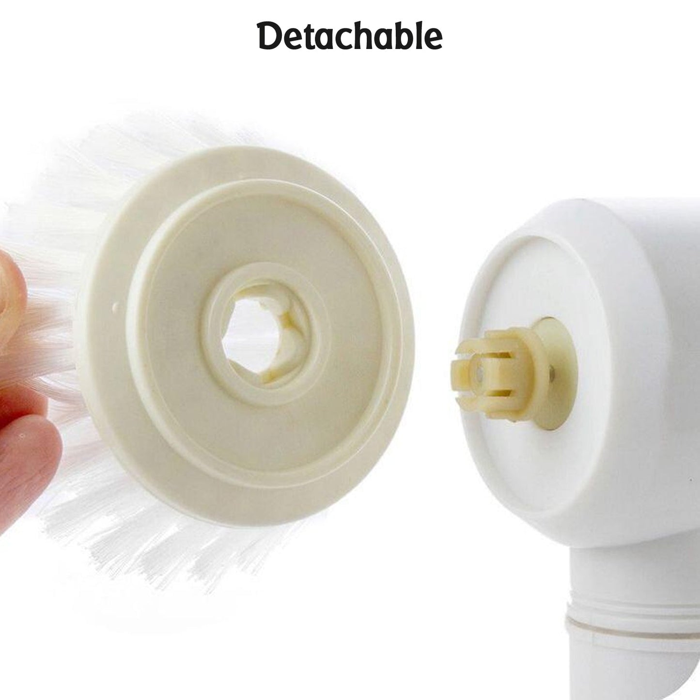 Multi-Functional Electric Cleaning Brush 5 in 1 Magic Power Scrubber Household Cleaning Tools Spin Scrubber with Buffer Polisher, for Bathroom, Shower, Tub, Kitchen Floor