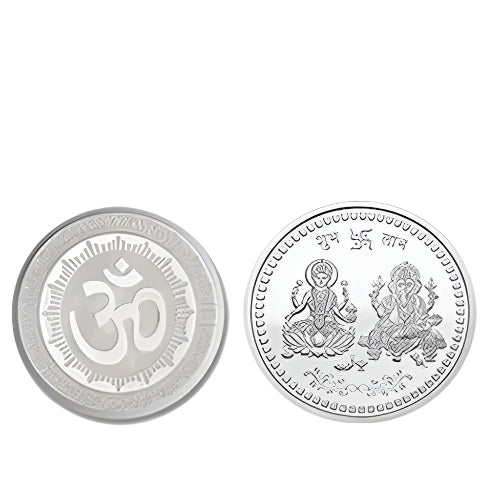 Silver color Coin for Gift & Pooja (Metal is not silver)