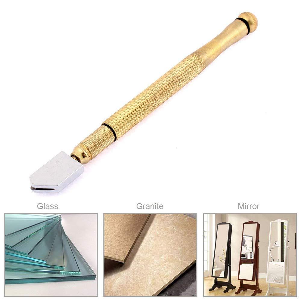 Precision glass cutter in gold.