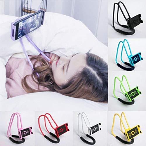 Universal mobile phone stand with adjustable arms for various uses.