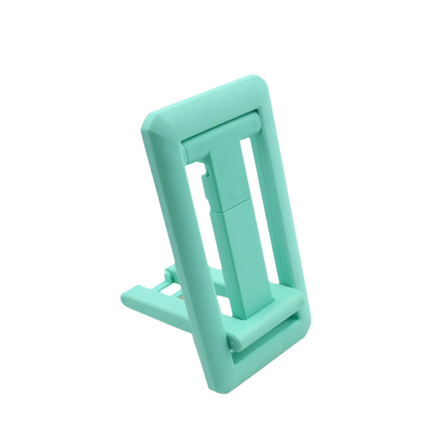 Mobile phone holder with adjustable height, foldable design