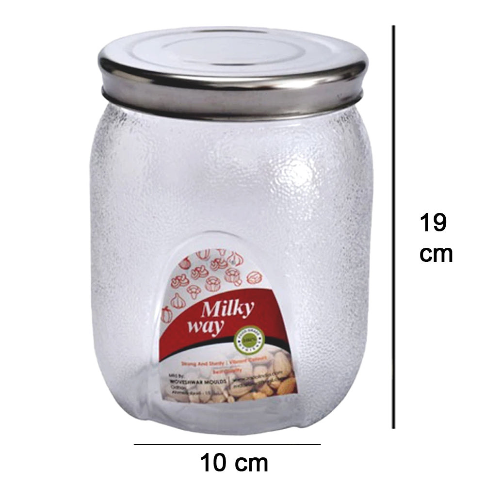 Glass mason jar with airtight lid for bulk food storage (2000 ml).