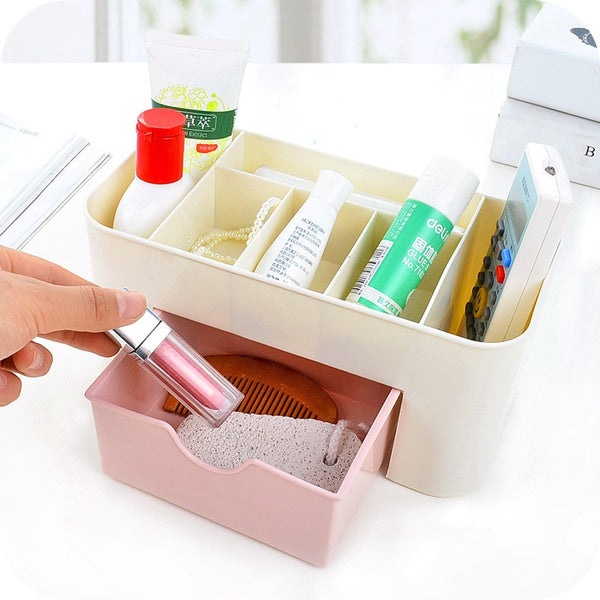 Adorable girl-themed storage box for makeup, kitchen cutlery, and other small essentials.