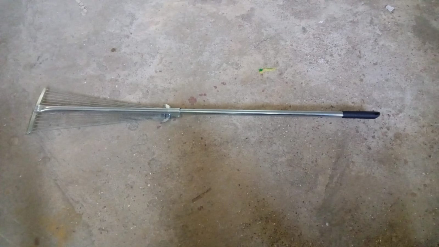 Rake for Gardening, Stainless Steel Telescopic Garden Rake for Quick Clean Up of Lawn and Yard, Adjustable Rake  Garden Broom with Long Handle for Clean Leaves (MOQ :- 12 pc)