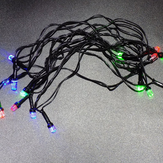 Multicolor LED lights for decorations.