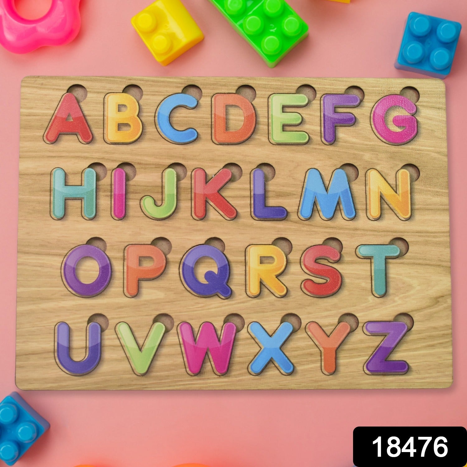 TOP BRIGHT Wooden ABC & Shape Learning Puzzle