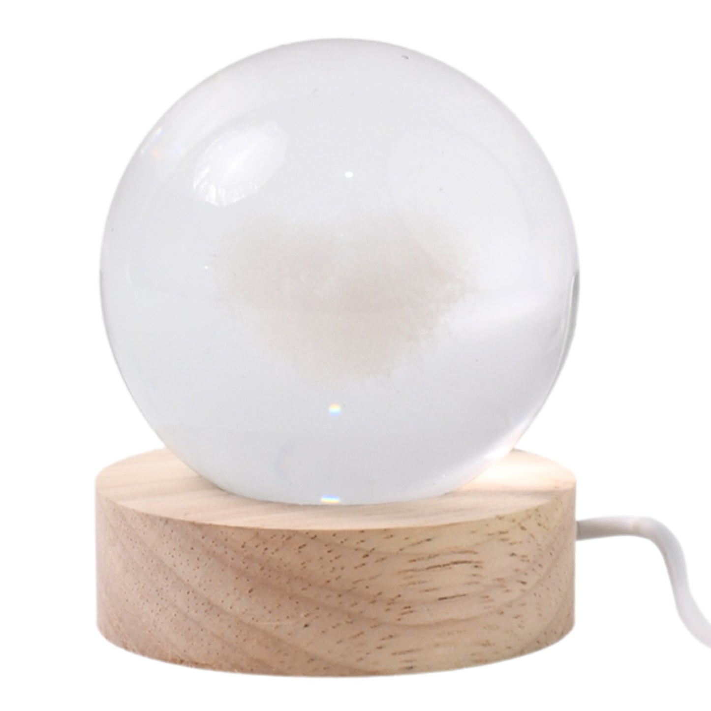 Heart 3d Crystal Ball Lamps With Base (1 Pc)