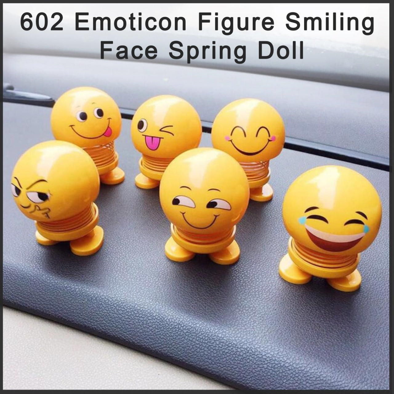 Spring doll with smiley face emoticon