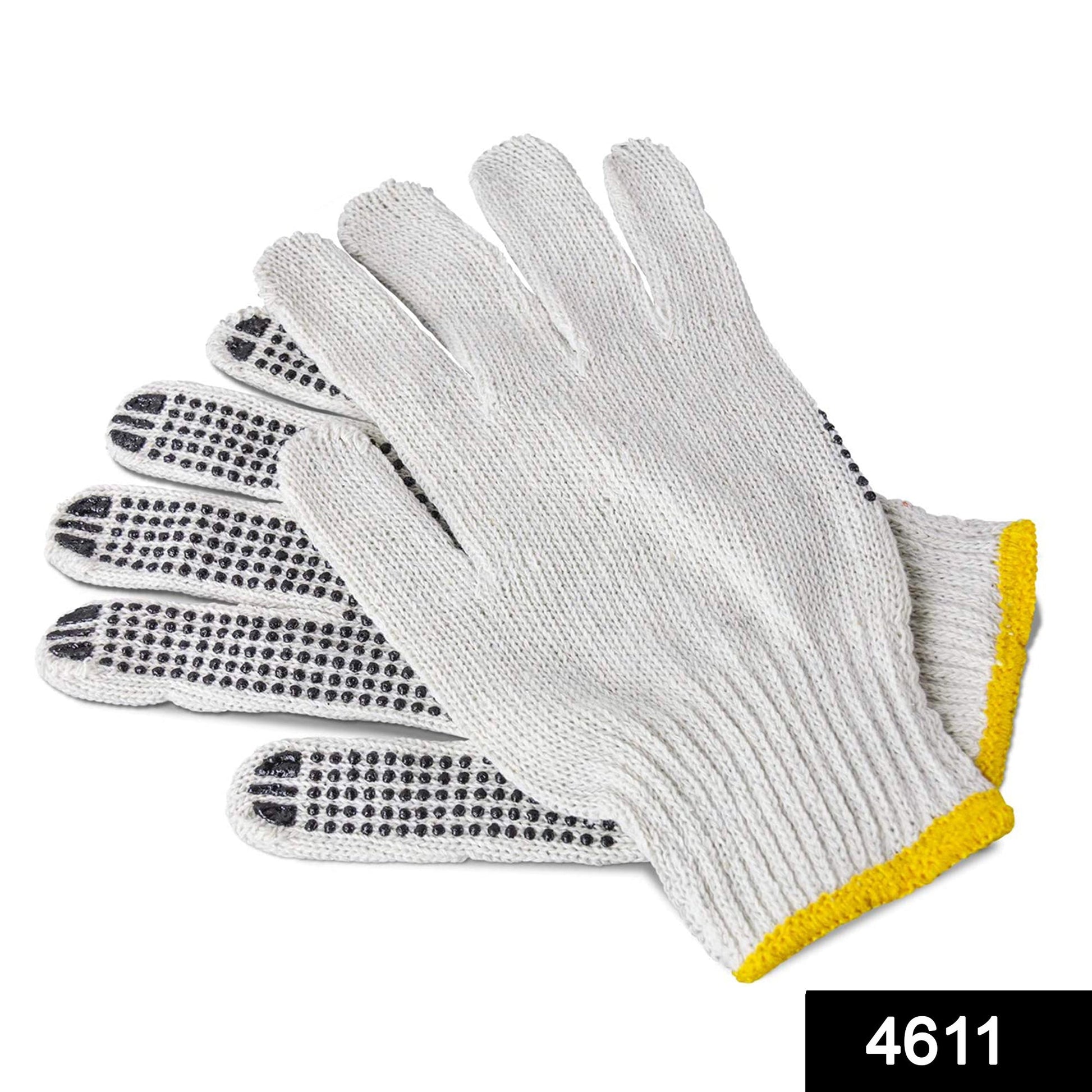 Plain white cotton hand gloves, unisex, perfect for various tasks.