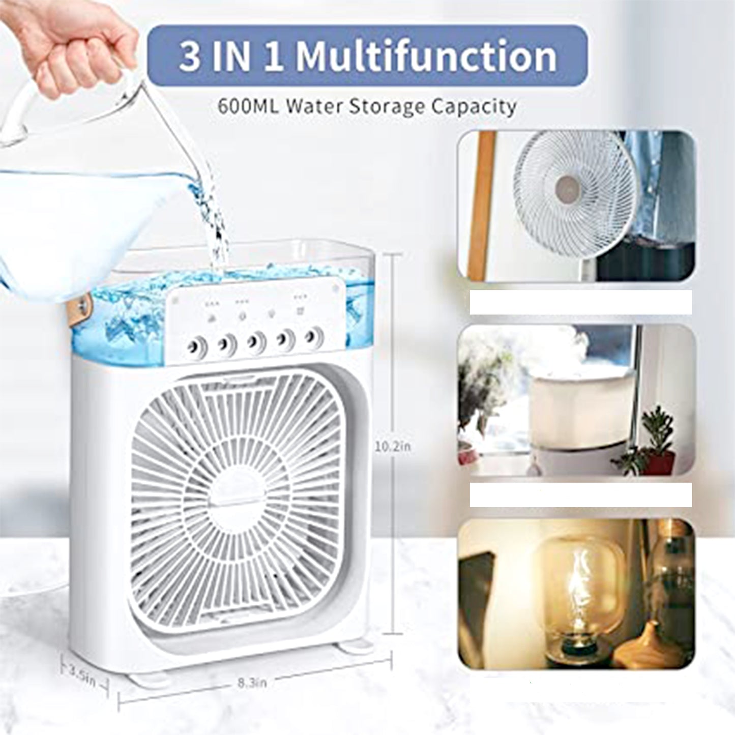 Portable Air Conditioner Fan Personal Air Cooler Desk Cooling Fan (Battery Not Include)