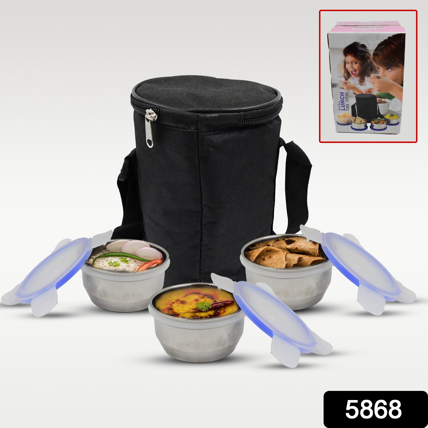 Airtight multi-compartment lunch box, ideal for office and school