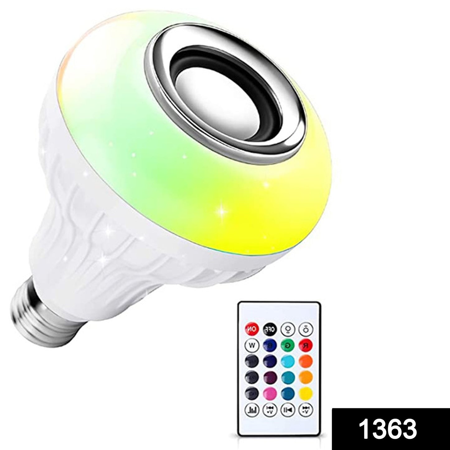 Wireless Bluetooth Sensor 12w Music Multicolor Led Bulb With Remote Controller